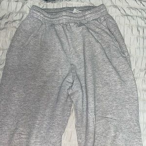 Gray sweatpants